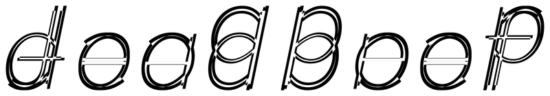 Ambigram for deadbeef in Sourcecodepro-extralightit